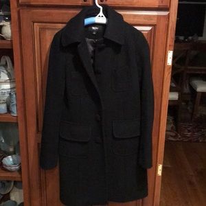 Pea Coat Black Button front Dress Jacket small